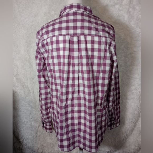 Goodthreads Purple and White Gingham Long Sleeve Popover Size Medium - Picture 2 of 6